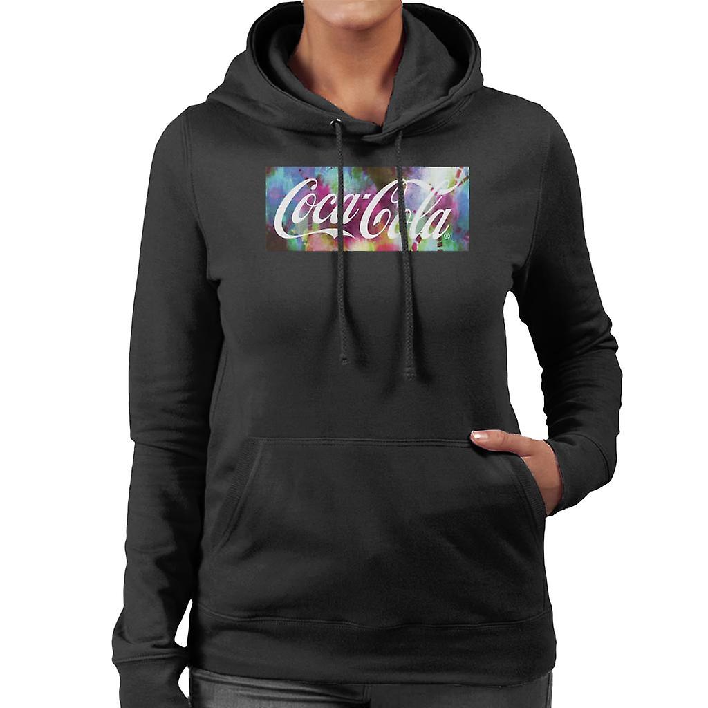 Coca Cola Colourful Backdrop Women's Hooded Sweatshirt