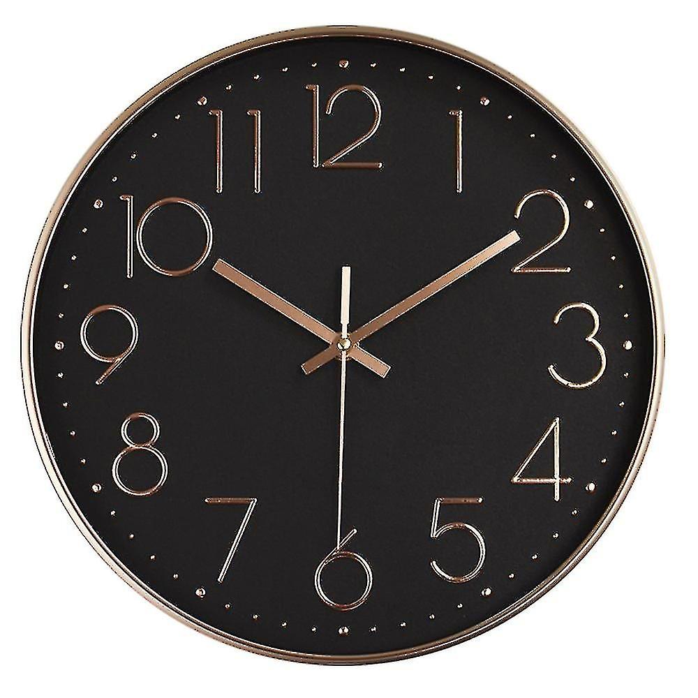 Wall Clock Silent Non Ticking Quality Quartz, Round Easy To Read