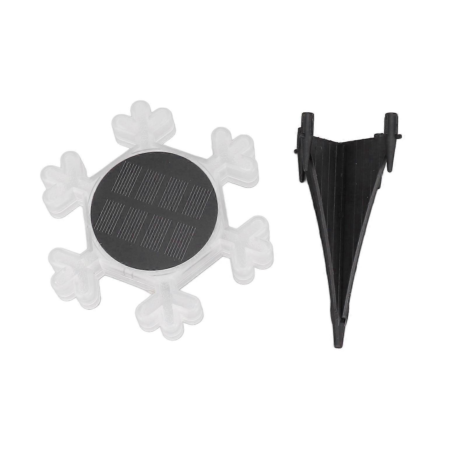 Solar Snowflake Decoration Light, Garden Light IP65 Waterproof 3 Modes with Stake Landscaping Light for Pathway Yard(Warm)