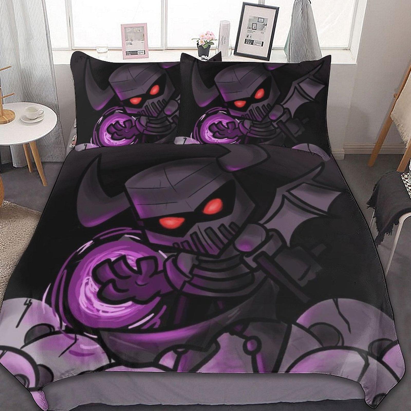 Castle Crashers 3 st lakan set Andningsbart påslakan med 2 kuddar Sham Soft All Seasons Sängkläder Set