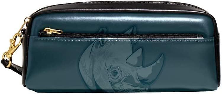 الجلود سستة قلمة الحقيبة القلم عاكس وحيد القرن حالة ثابتة54995