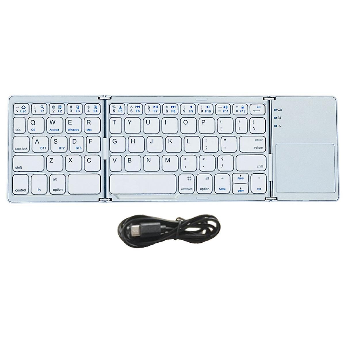 Bluetooth Keyboard Folding Wireless Keypad Touchpad for IOS/Android/Windows Tablet Mobile Phone Key