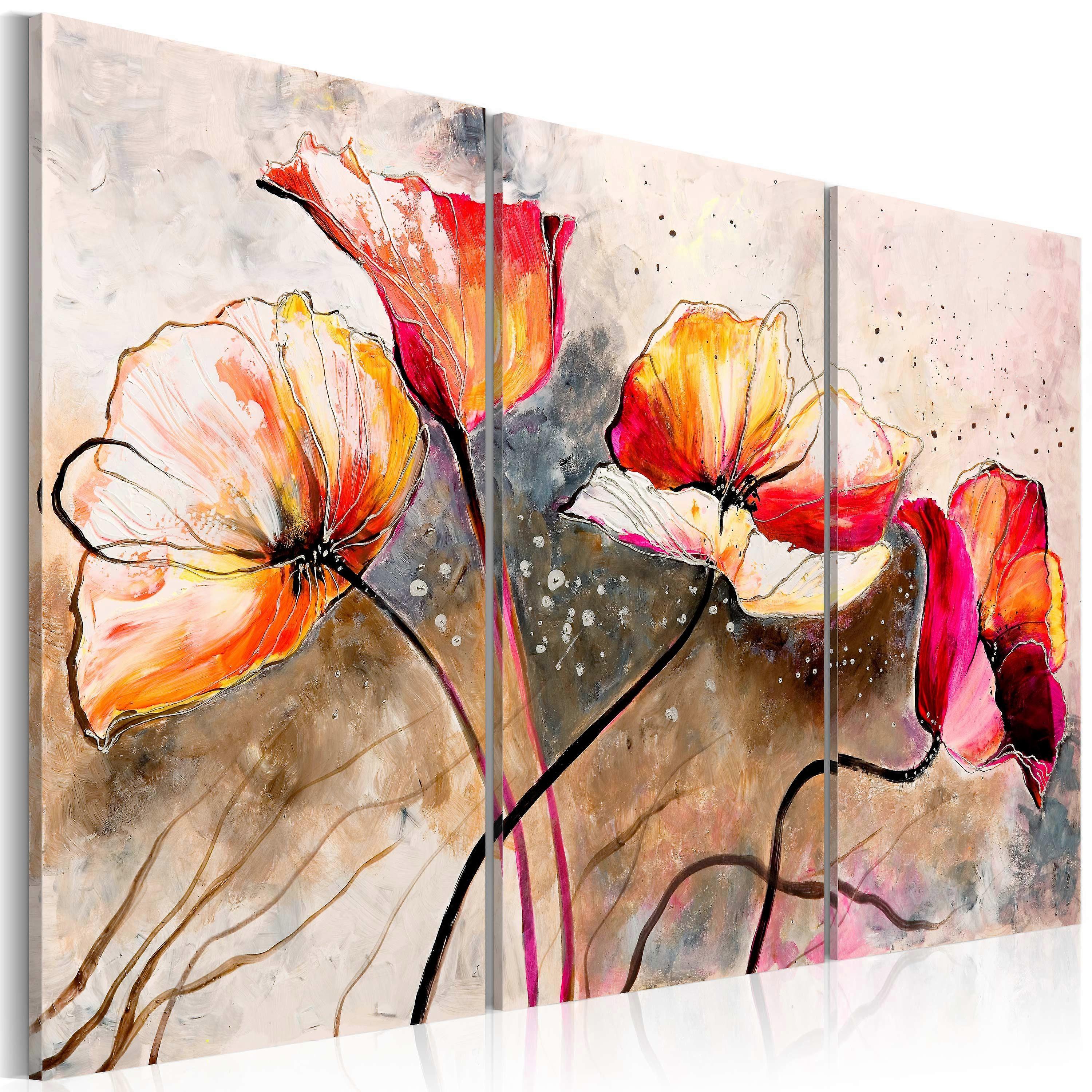 Kanfastryck - Poppies surrade av vinden