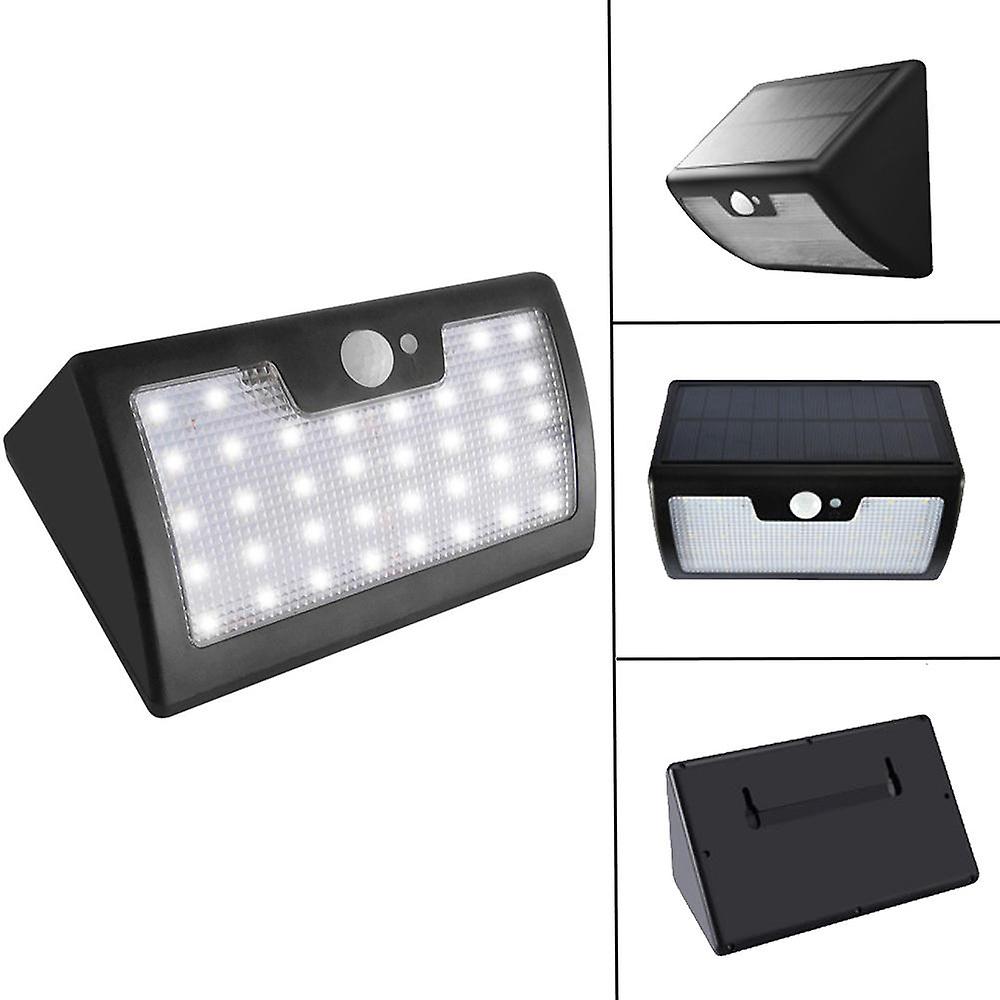 6W Solar Powered 40 Led 6 Modes Pir Motion Sensor Remote Control Dimmable Wall Light Waterproof