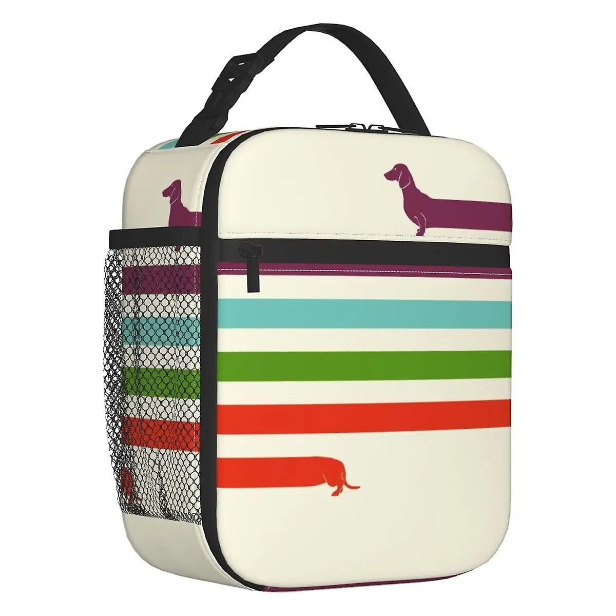 Niestandardowa torba na lunch dla psa Jamnik Borsuk Kobiety Chłodniejsze ciepłe izolowane pudełka na lunch dla dzieci Szkoła