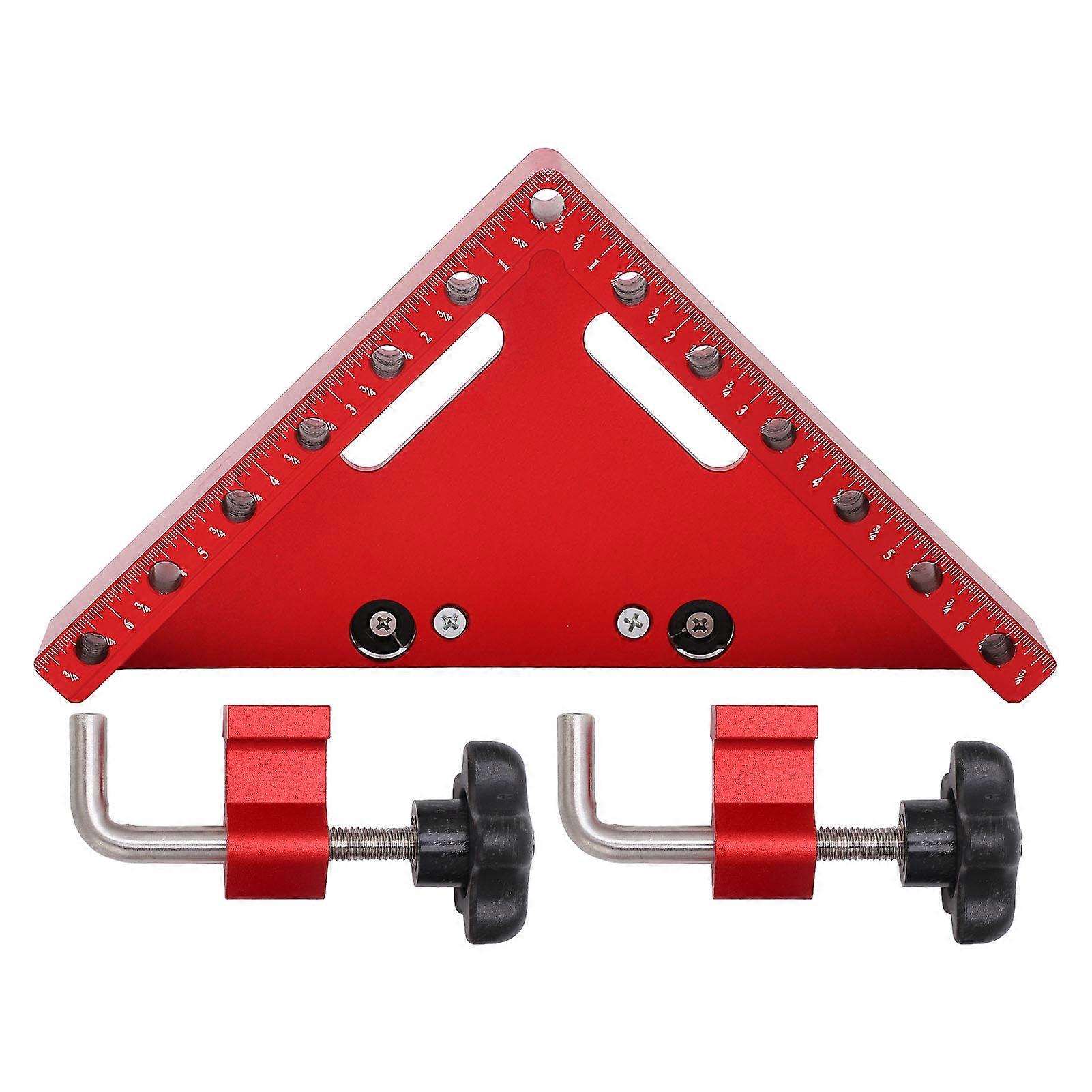 Right Angle Clamp Positioning Square 45 90 Aluminium Alloy Clear Scale Carpenter Tool