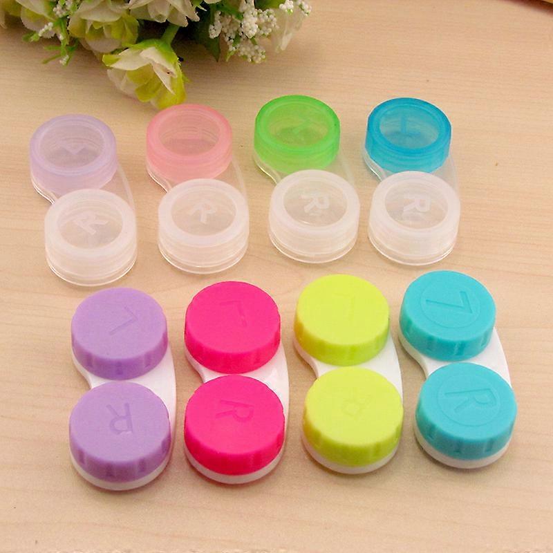 8 Pcs Contact Lens Boxes Plastic Contact Lens Holders Container Colore