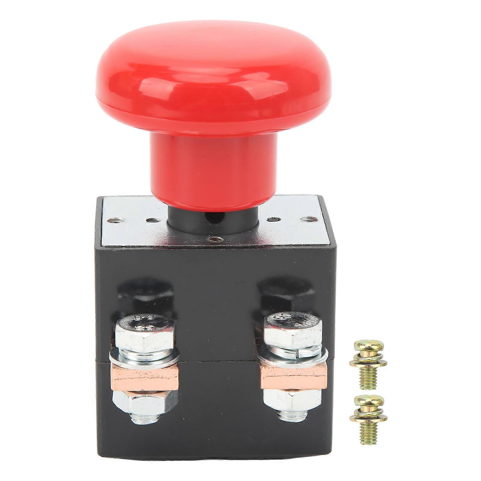 Emergency Stop Push Button Switch IP67 Waterproof 220?250A 12?220V 50mm Mouting Hole for Vehicles Forklifts