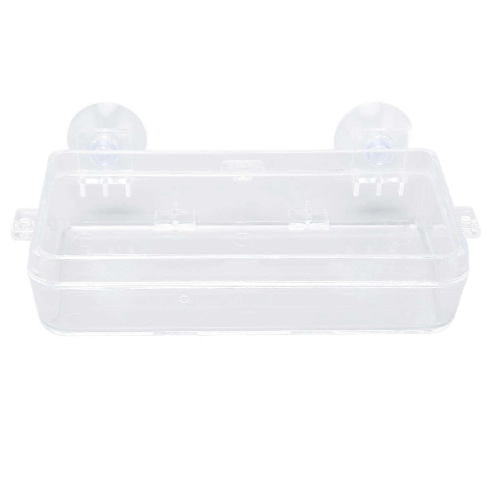 Reptile Feeder Cup Prevent Escape Transparent Reptile Feeding Dish with Suction Cup for Lizard Gecko Bearded Dragon L