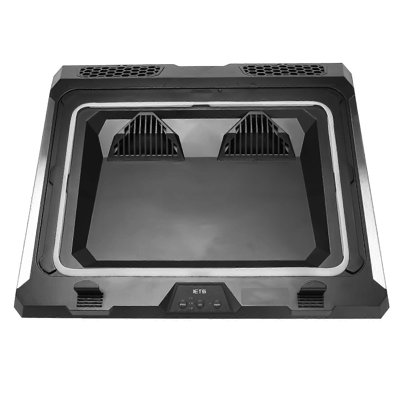 Iets Gt300 Double Blower Laptop Cooling Pad For Gaming Laptop, Cooler Pad With Dust Filter And Colorful Lights