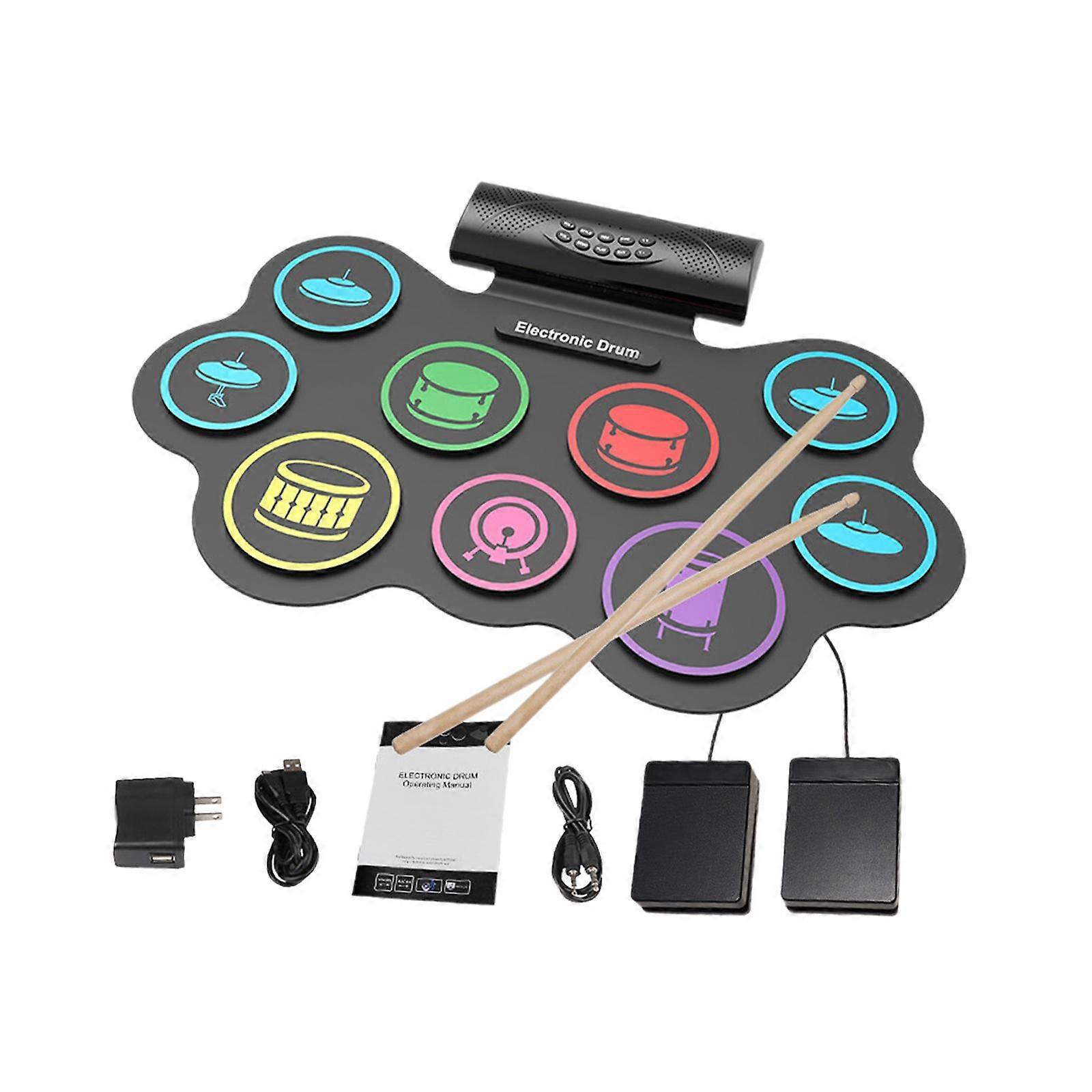 Electric Practice Drum Practice Drum Pad Machine for Boys and Girls Beginner