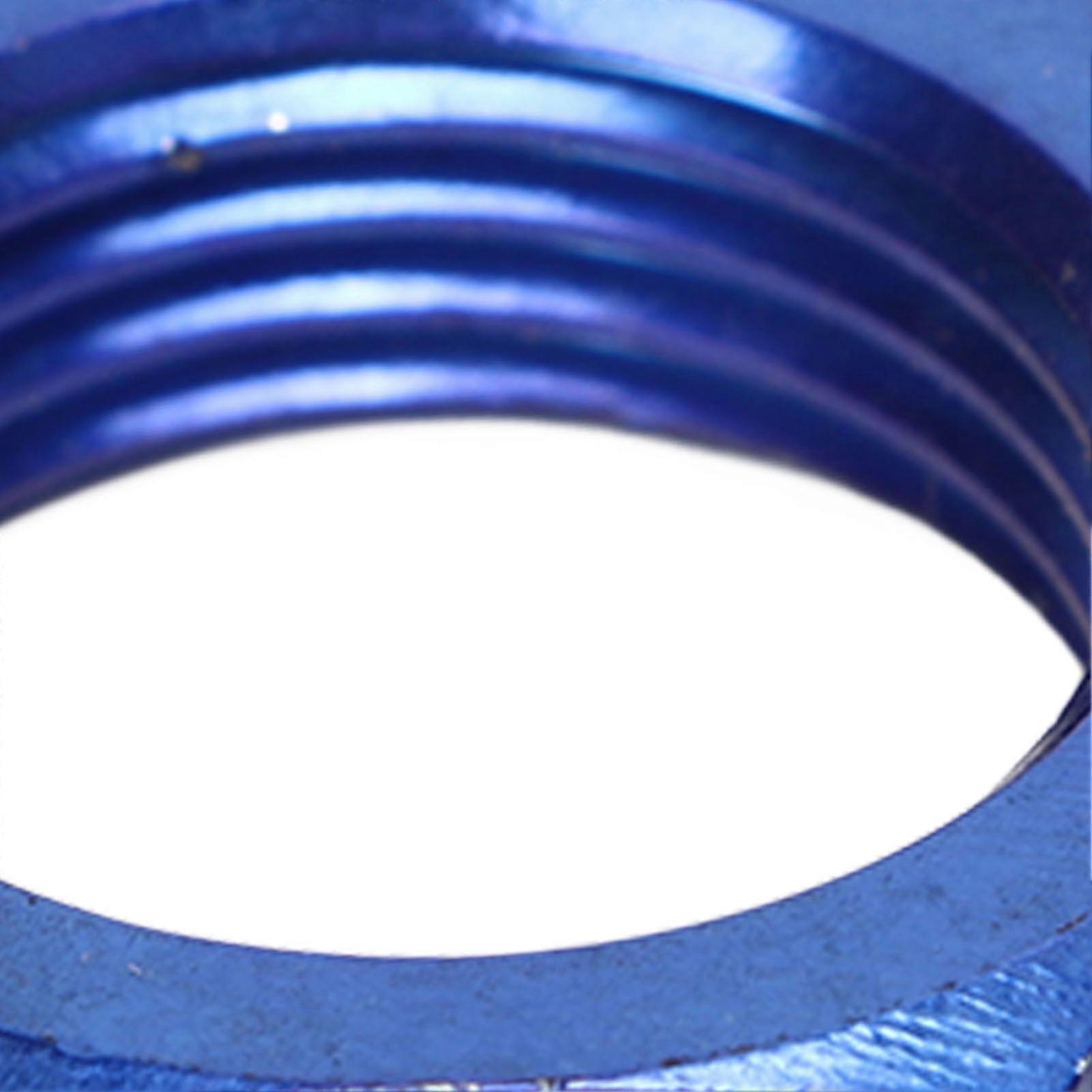 5 Pcs AN8 Female Thread Hex Locking Nut Metal Alloy Lock Nut Fitting Adapter Blue Replacement for Bulkhead Fittings