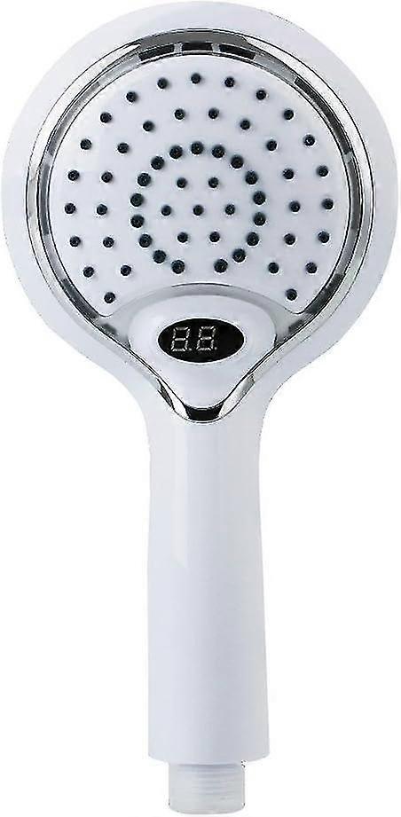 3-color LED hand shower with digital temperature sensor display