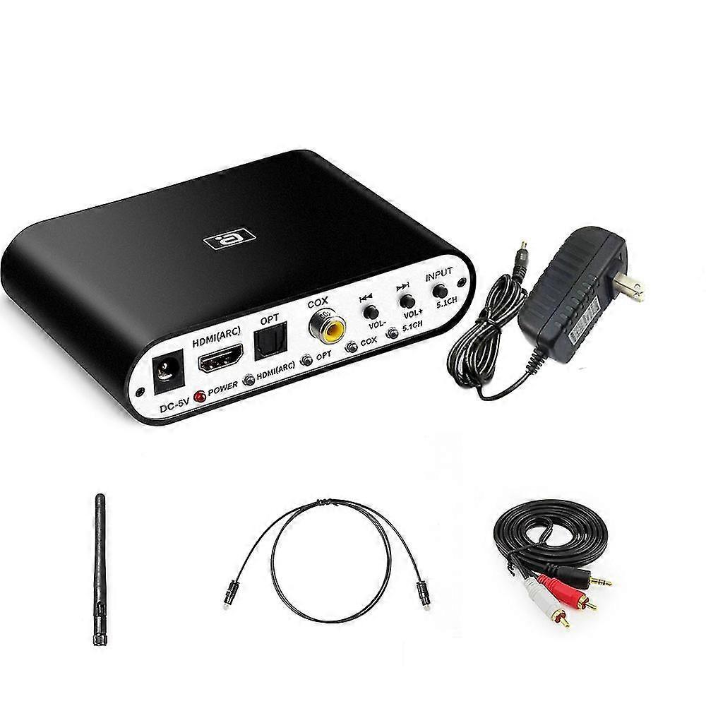 Da615h 5.1ch Audio Decoder Bluetooth 5.0 Receiver Dac Wireless Audio Adapter Optical Coaxial U Play