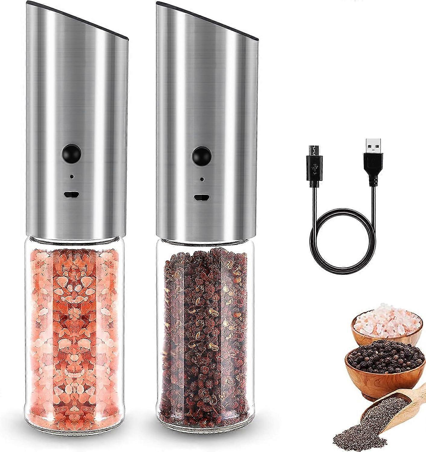 Rechargeable Electric Pepper Mill, Electric Pepper Grinder, Automatic