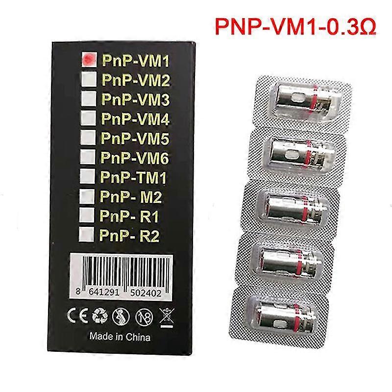 5 buc / cutie Voopoo Pnp Coil Vm1 / vm3 / vm5 / r1 / m2atomizare Miez de înlocuire [jkw]