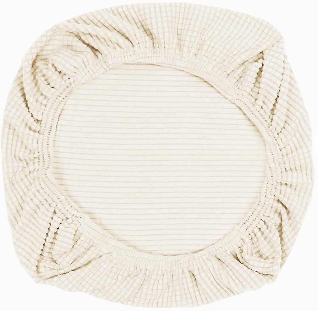 Fundas elásticas elásticas para asientos de silla, fundas protectoras, ajuste lavable (beige)