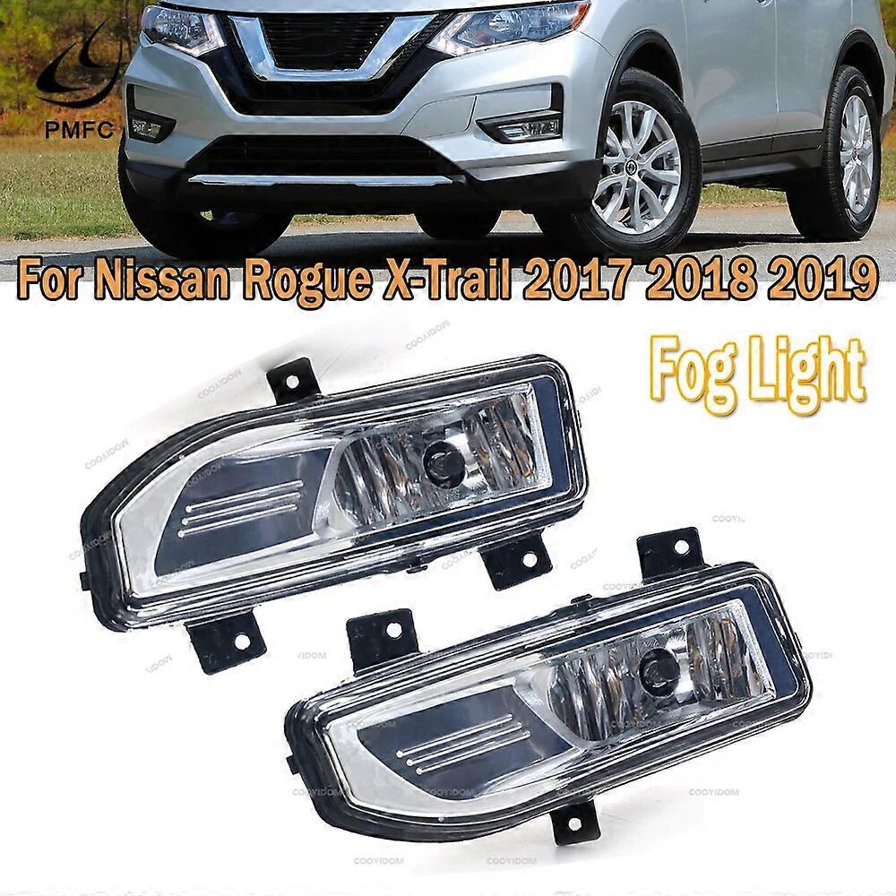 για Nissan x trail t32 2017-2019 LED Φως ομίχλης Rogue X-Trail Foglights Bracket Κάλυμμα καλωδίωσης Grill Bezel Καλύμματα προβολέων