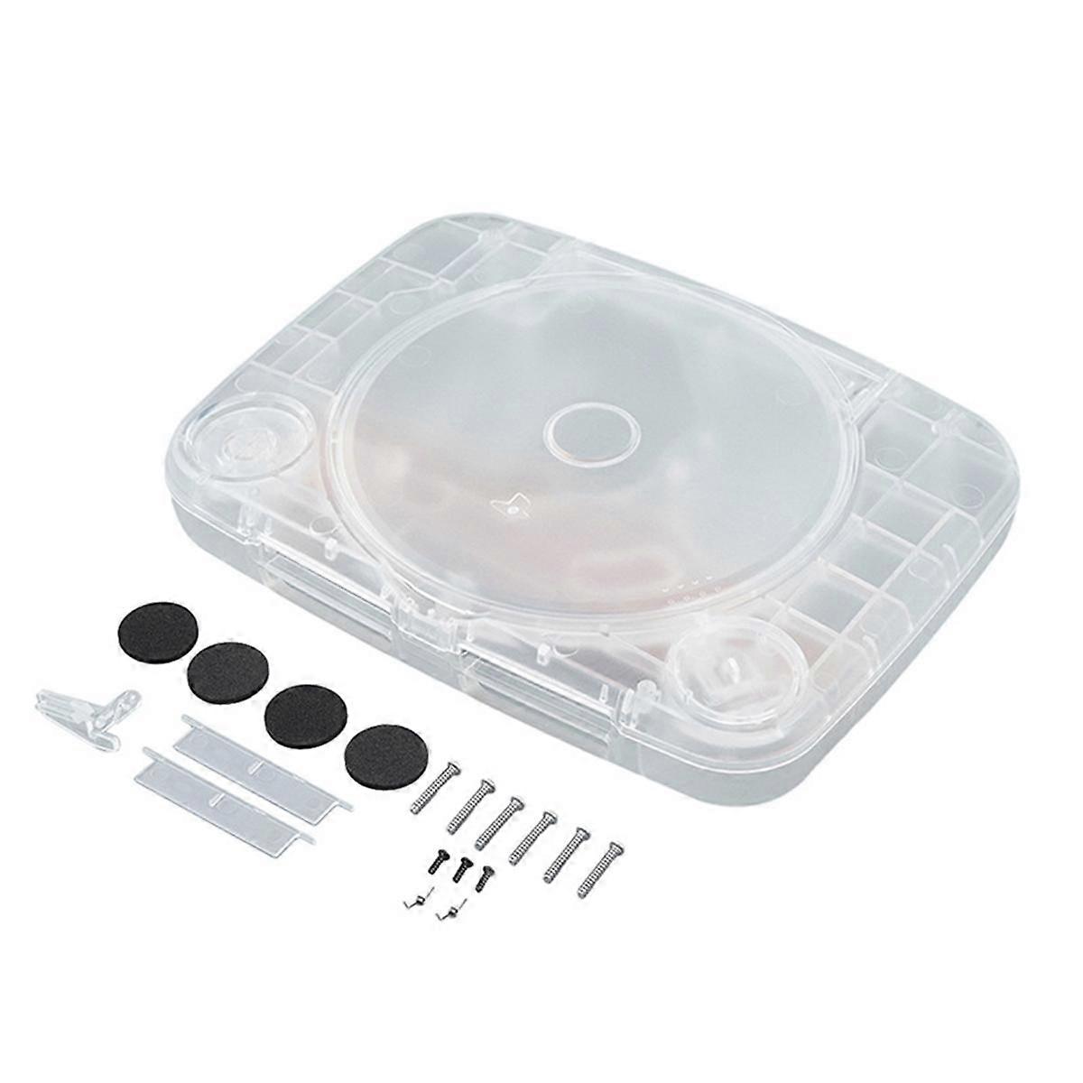 For PS ONE Replacement Case Clear Color Game Console Case for PS ONE Retro Video Game Case Transparent White