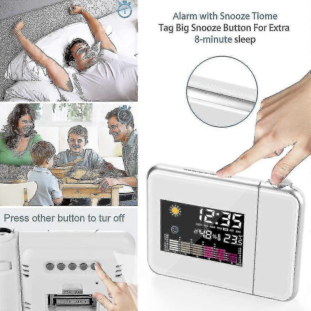 Alarm Clock With Projection Led Clock Projection Usb Charging