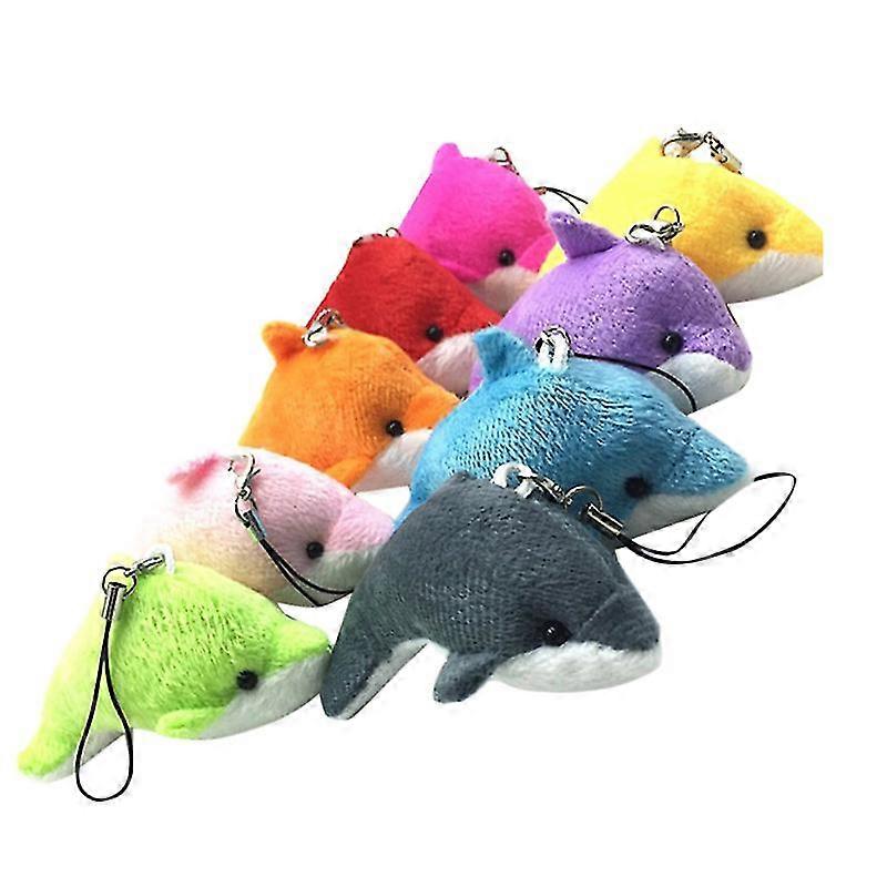 3pcs plush little dolphin pendant plush small dolphin decor pendant for key bag phone (random color)