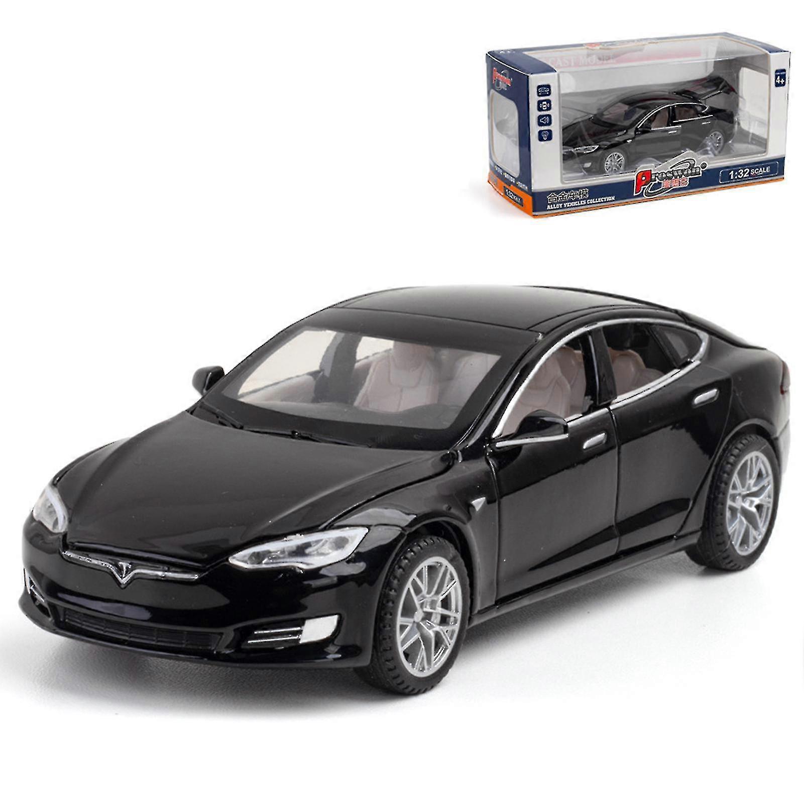 Tesla Model S Car Model With Light & Openable Door Musical Simulation Vehicle