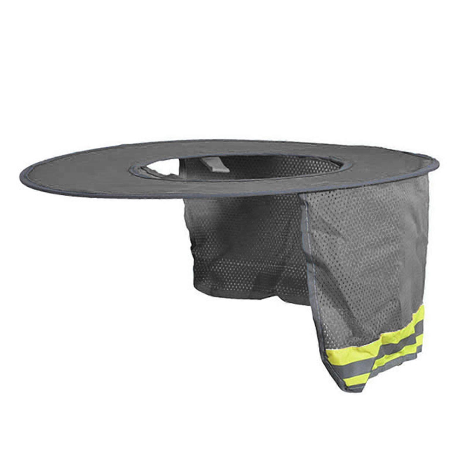 Portable Helmets Cover with Reflective Strip UV Protection Sunshade Helmets Attachment for Workers Construction