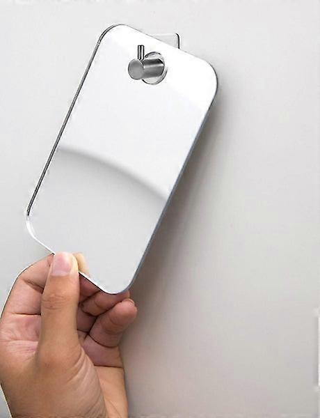 Fogless Shower Mirror with Anti-Fog Coating, Easy to Clean, 6.8" x 5.2", Includes Stainless Steel Hook