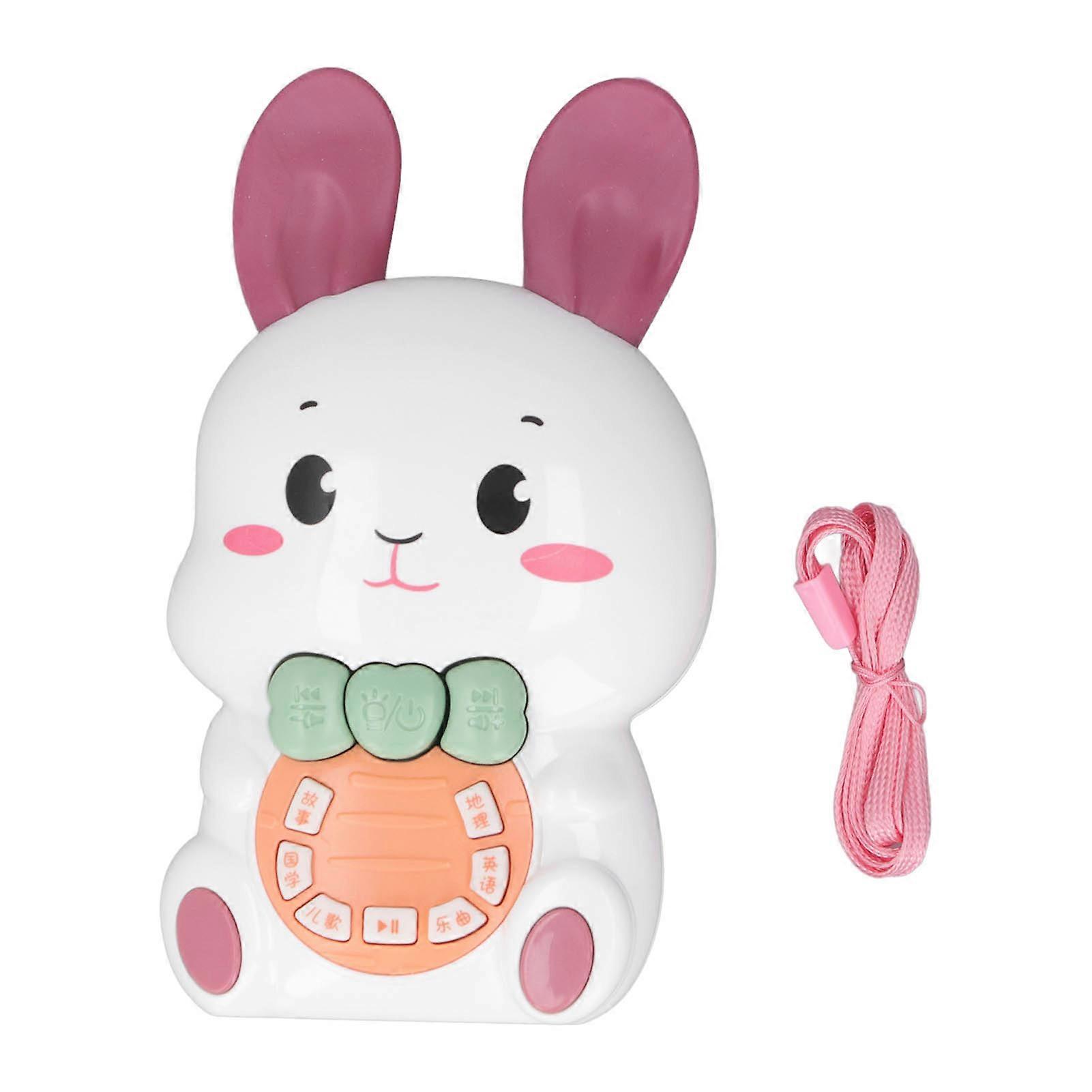 Rabbit Story Machine Early Educational Music Light Mini Rabbit Story Machine Toy Red