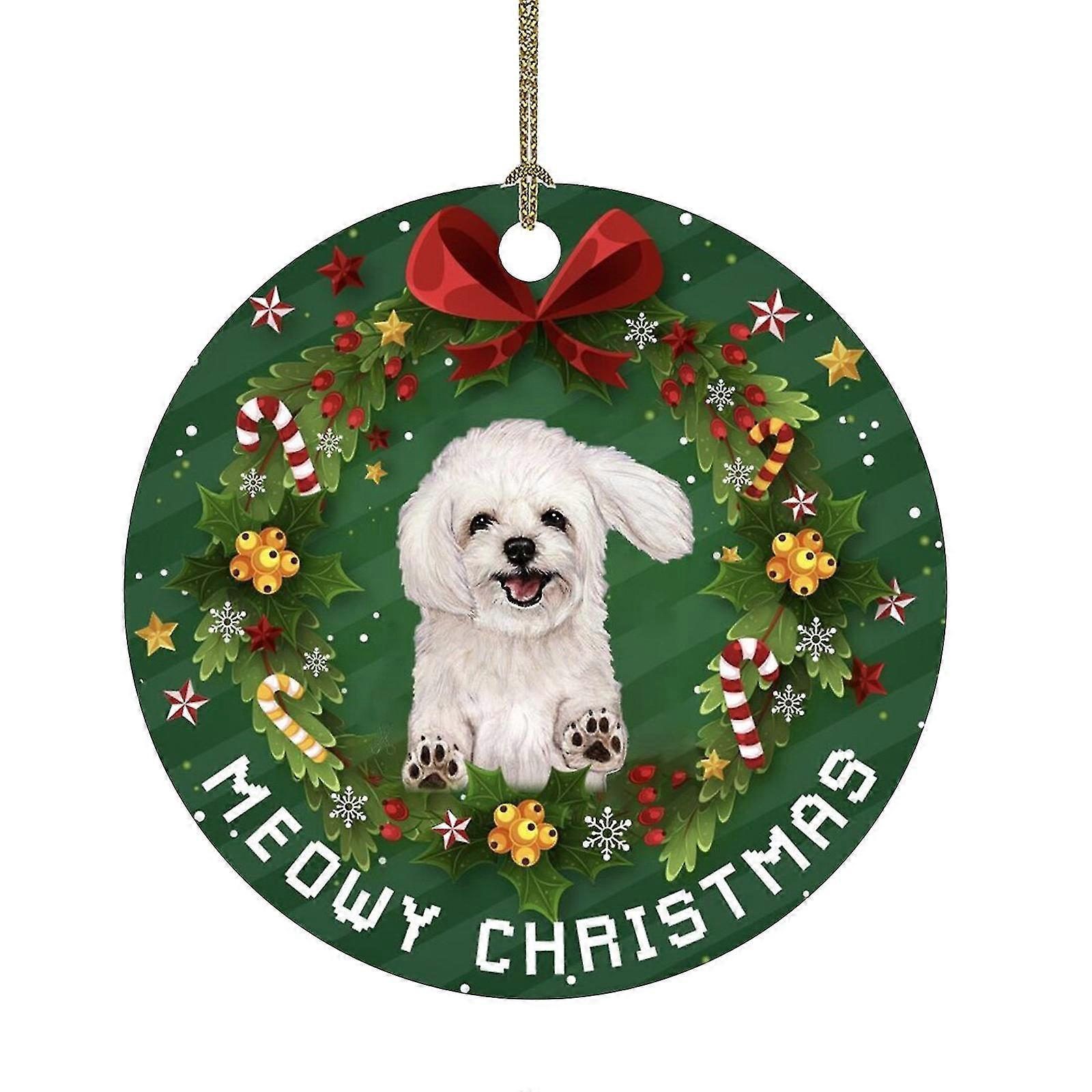 عيد الميلاد مضحك الديكور عيد الميلاد الكلب نمط قلادة عيد الميلاد شجرة الحلي