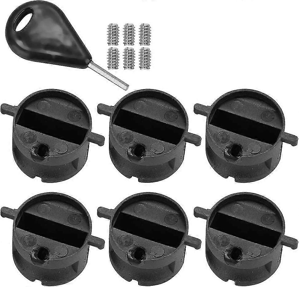 2024 Surfboard Tail Rudder Slot 6pcs Fcs Fin G5 Plugs Box With Screw Key Wrench Black Stable For All Fcs Fin Bases