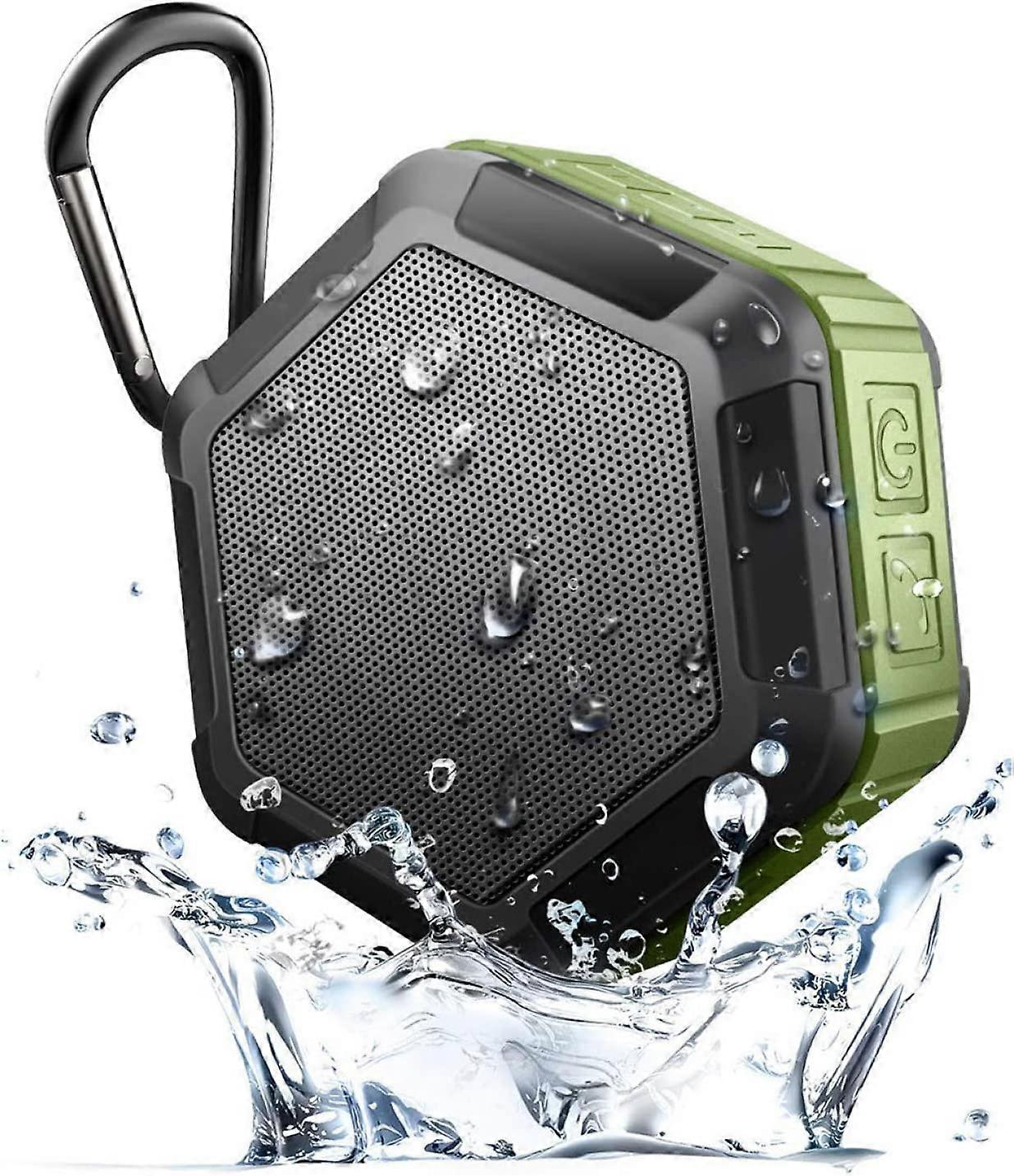Mini Portable Speaker -Bluetooth Shower Speaker with Hook,Green
