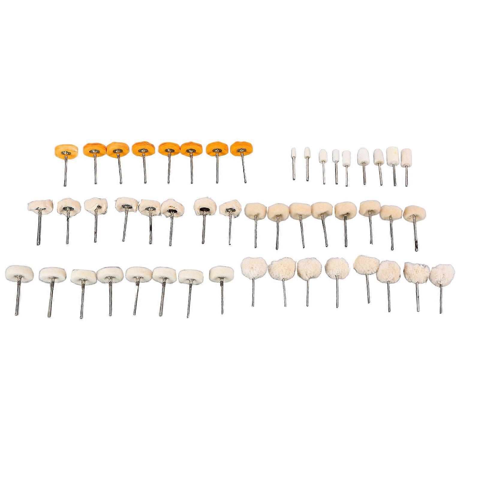 50Pcs γυαλίζοντας το κεφάλι 3mm Mandrel Buffing Wheel μίνι σετ εξαρτημάτων βουρτσών για το DIY