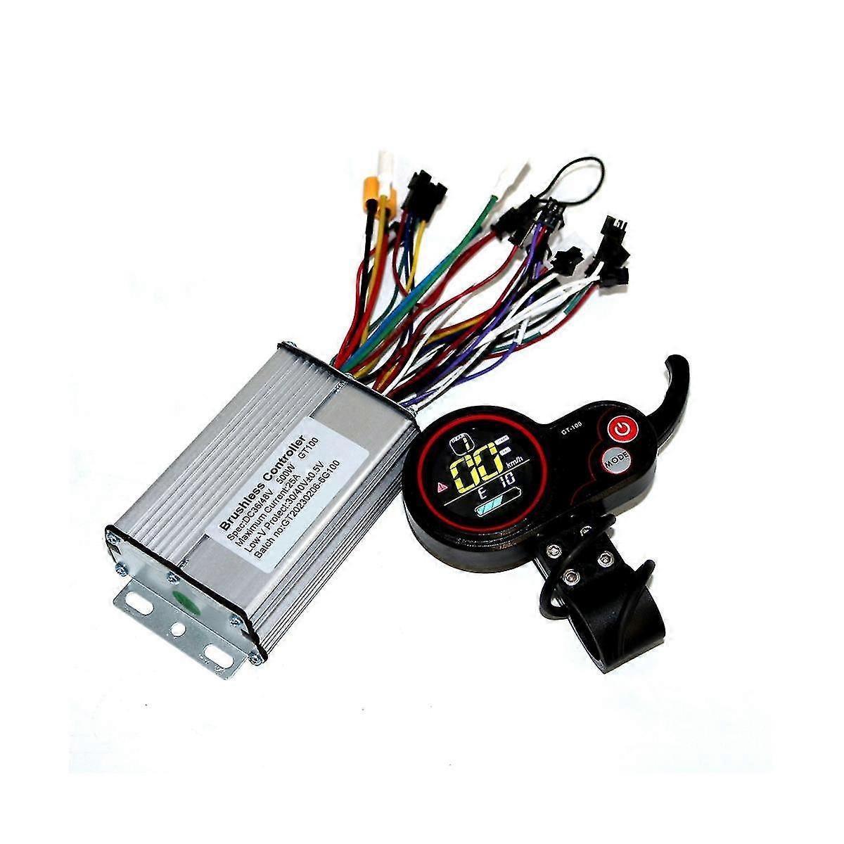 Gt-100 Lcd Display Instrument Dashboard Controller Cable Kit 36v 500w Controller Electric Scooter A