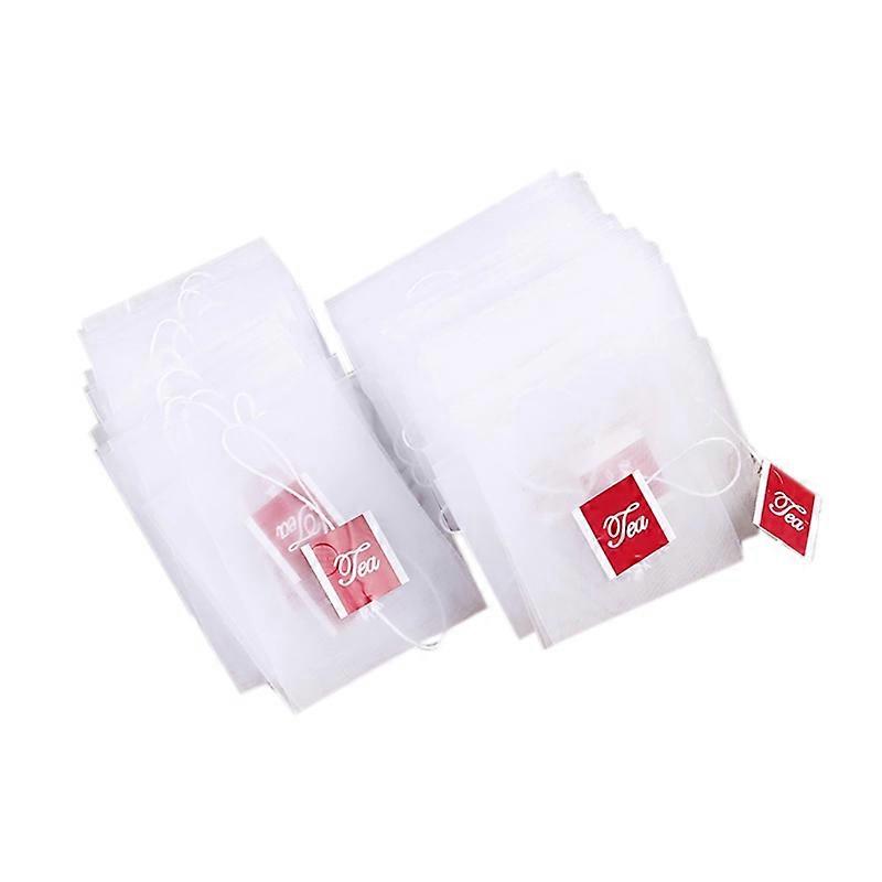 100Pcs Tea Bag Infuser with String Heal Seal 7 x 6cm Sachet Filter Paper Nylon Teabags Empty Tea Ba