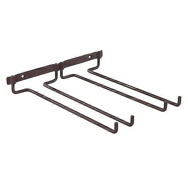 Wine Glasses Hanger Double Rows Wine Cup Shelf Iron Goblet Holder Frame Hanging Upside Down Wine Cup Rack Display Shelf (matt Bronze)