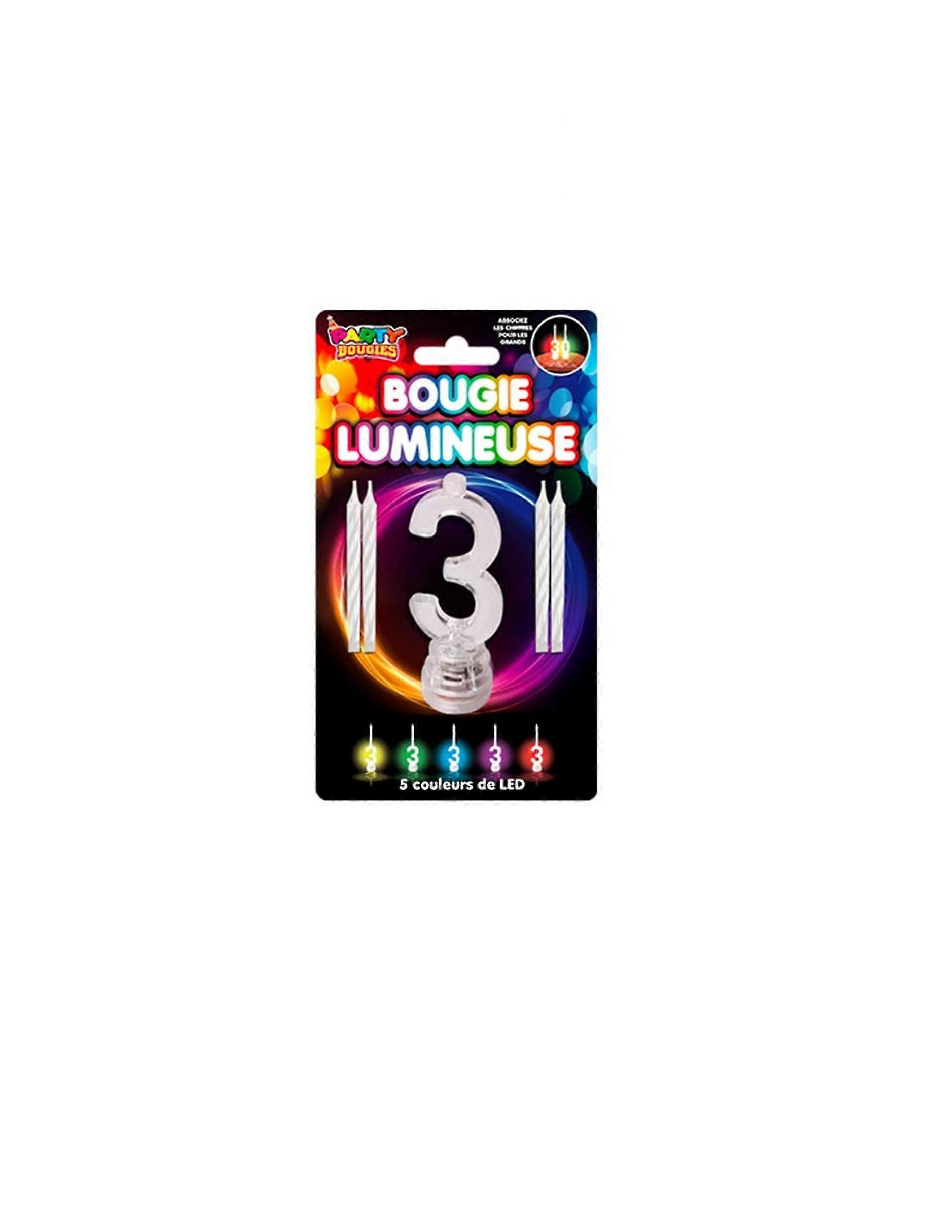 lumineuses LED chiffre 3