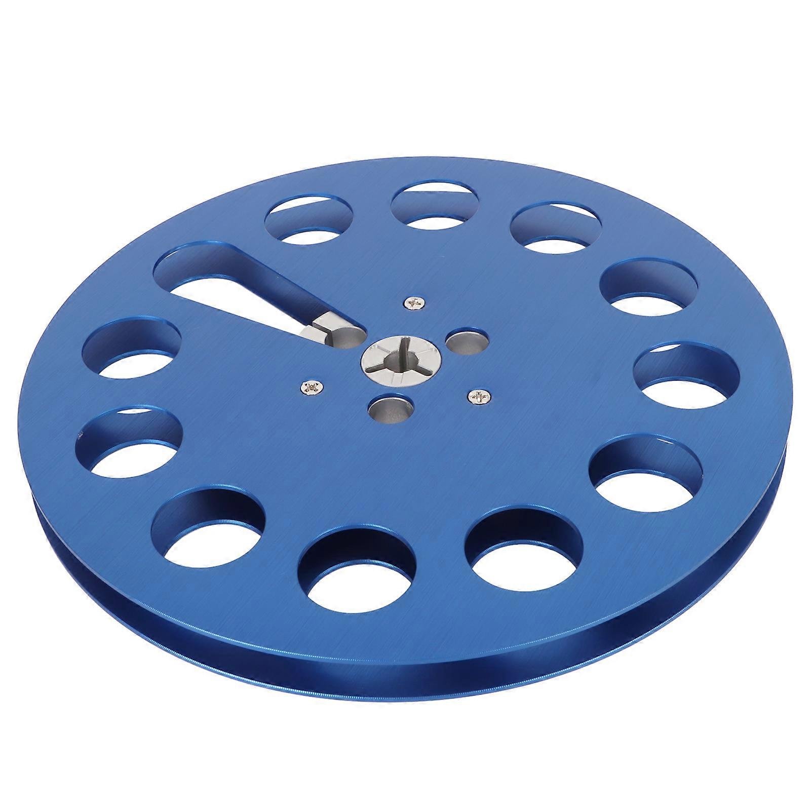 1/4 7 Inch Empty Tape Reel 11 Holes Universal Aluminum Alloy Open Reel Sound Tape Empty Reel Tape Takeup Reel Blue