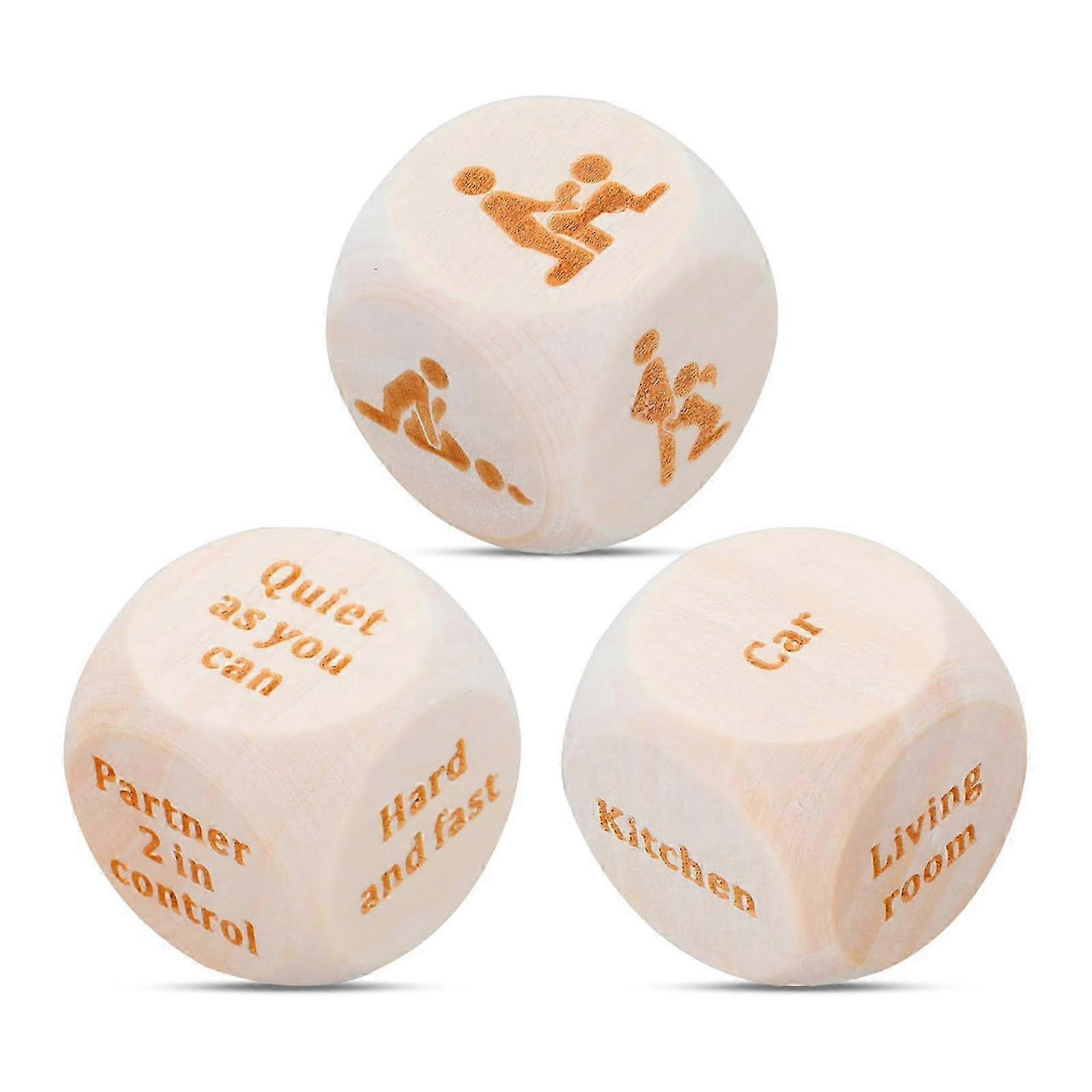 3Pcs Date Night Dice Set Couples Spice Up Your Love Life with Random Actions Positions Anniversary Gift Couples Game Dice