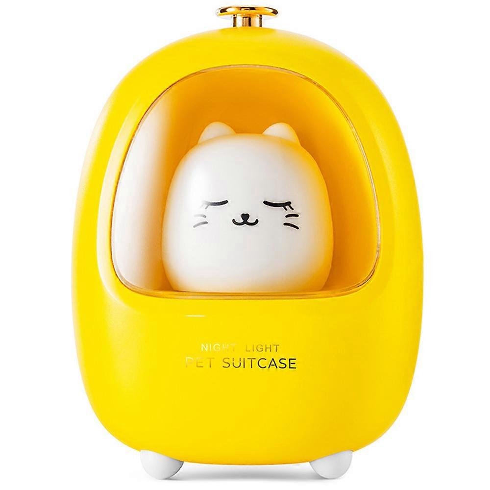 Creative Pet Box Night Light, Usb Charging Two-Color Light Brightness Adjustment Cat