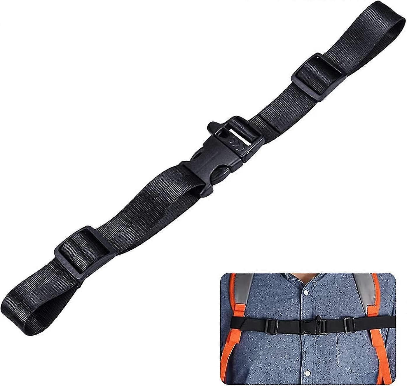 Cinghie pettorali regolabili, cinghia toracica dello zaino, cinghia di utilità dello zaino con fischietto, cinghia antiscivolo regolabile resistente cinturino a clip resistente posteriore portatile