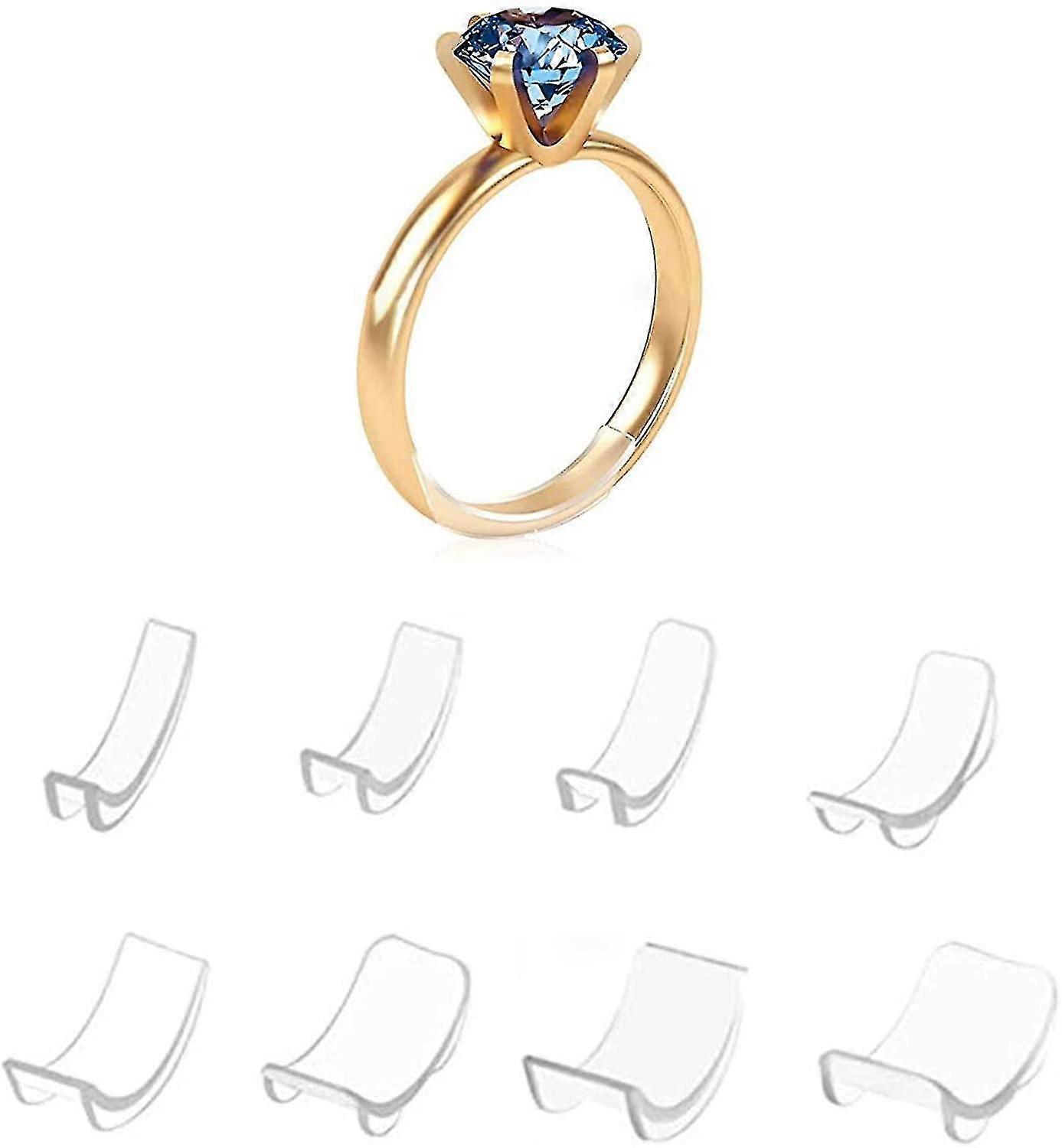 16pcs Ring Sizer Adjuster, 8 Size Ring Adjuster Reductores de tamaño de anillo