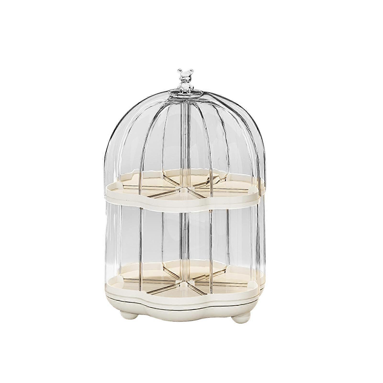 Clear Figures Display Case Transparent for Mini Toy Figurines Action Figures white 2 layer