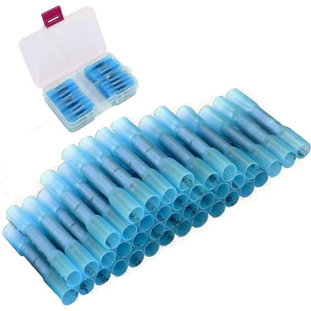 40 Pcs (16-14 Awg) Metal Heat Shrink Tubing Connector Set Heat Shrink Lugs Waterproof Waterproof Electrical Terminals For Automotive, Railway Industri