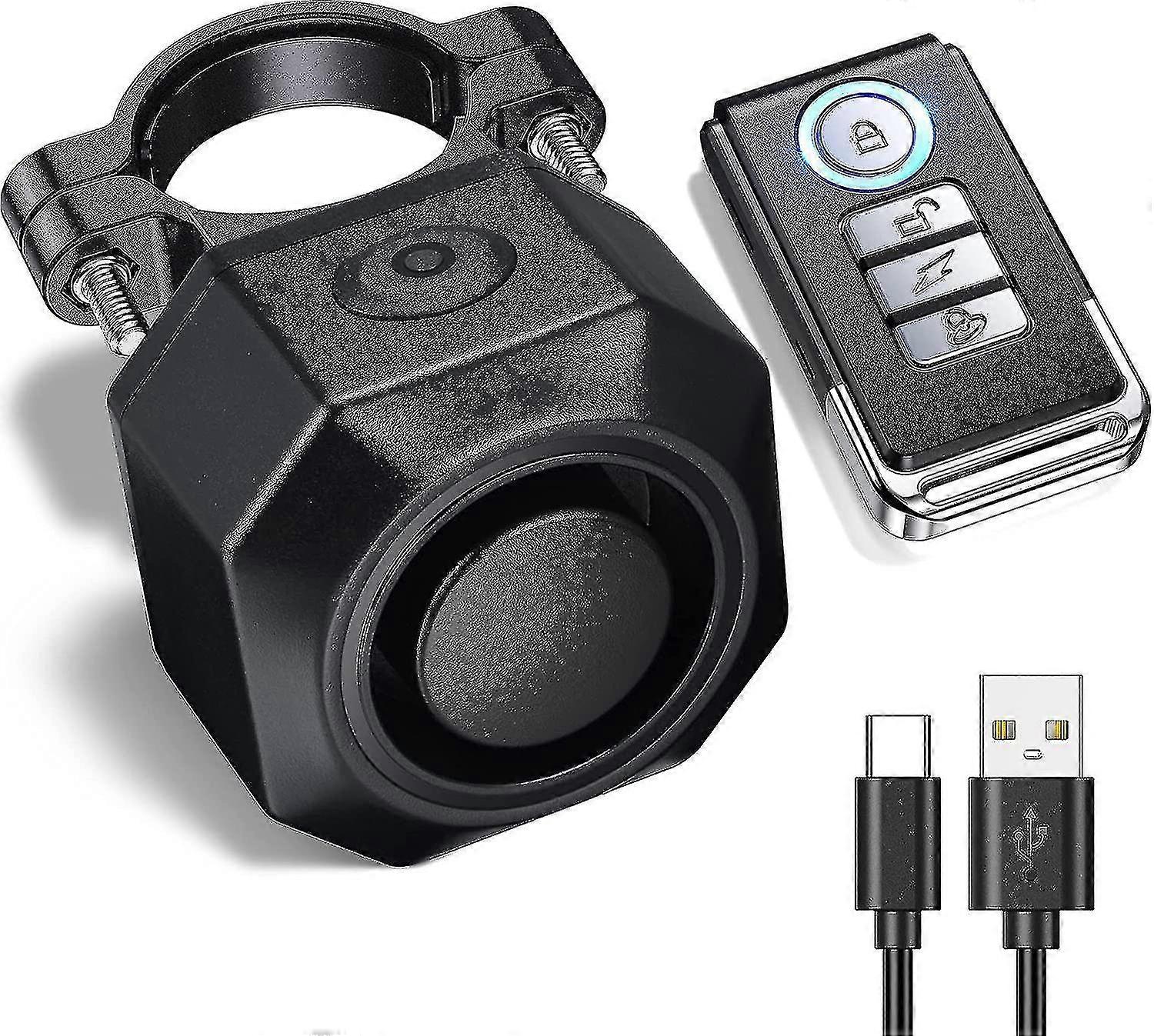 Akumulator alarm rowerowy z pilotem, 110db Wireless Anti-Theft