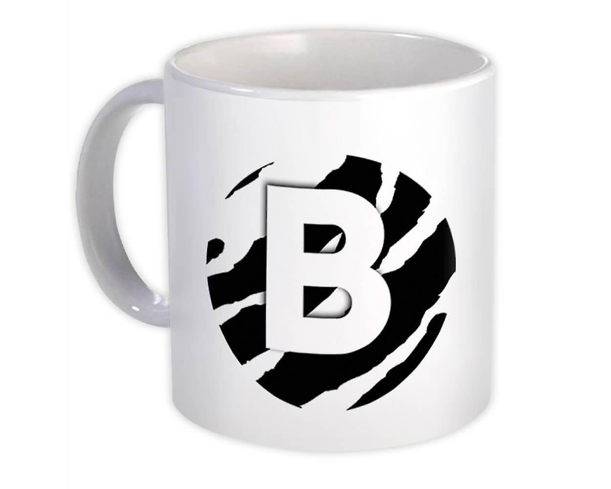 Presentmugg: Monogram Letter B Zebra