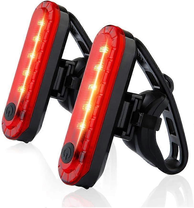 USB Rechargeable Rear Bike Tail Light - Ultra Bright - 2 Pack