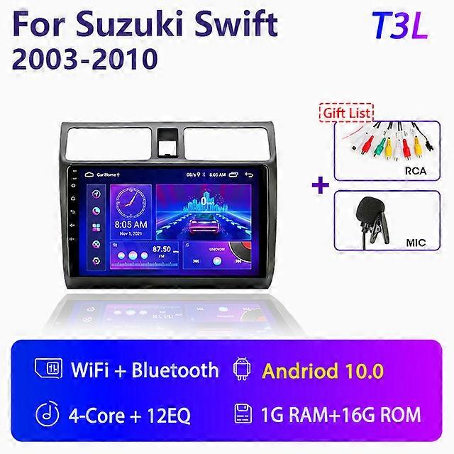 Für Suzuki Swift 2003-2010 10" Carplay 2 Din Android 11 Autoradio Multimidia Video Player GPS Navigation Haupteinheit Stereo Audio