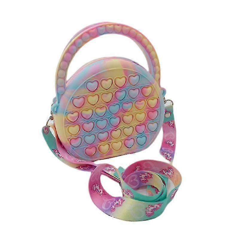 البوب محفظة للبنات, كبير البوب حقيبة الكتف فيدجيت محفظة, هدايا عيد الحب قوس قزح البوب محفظة