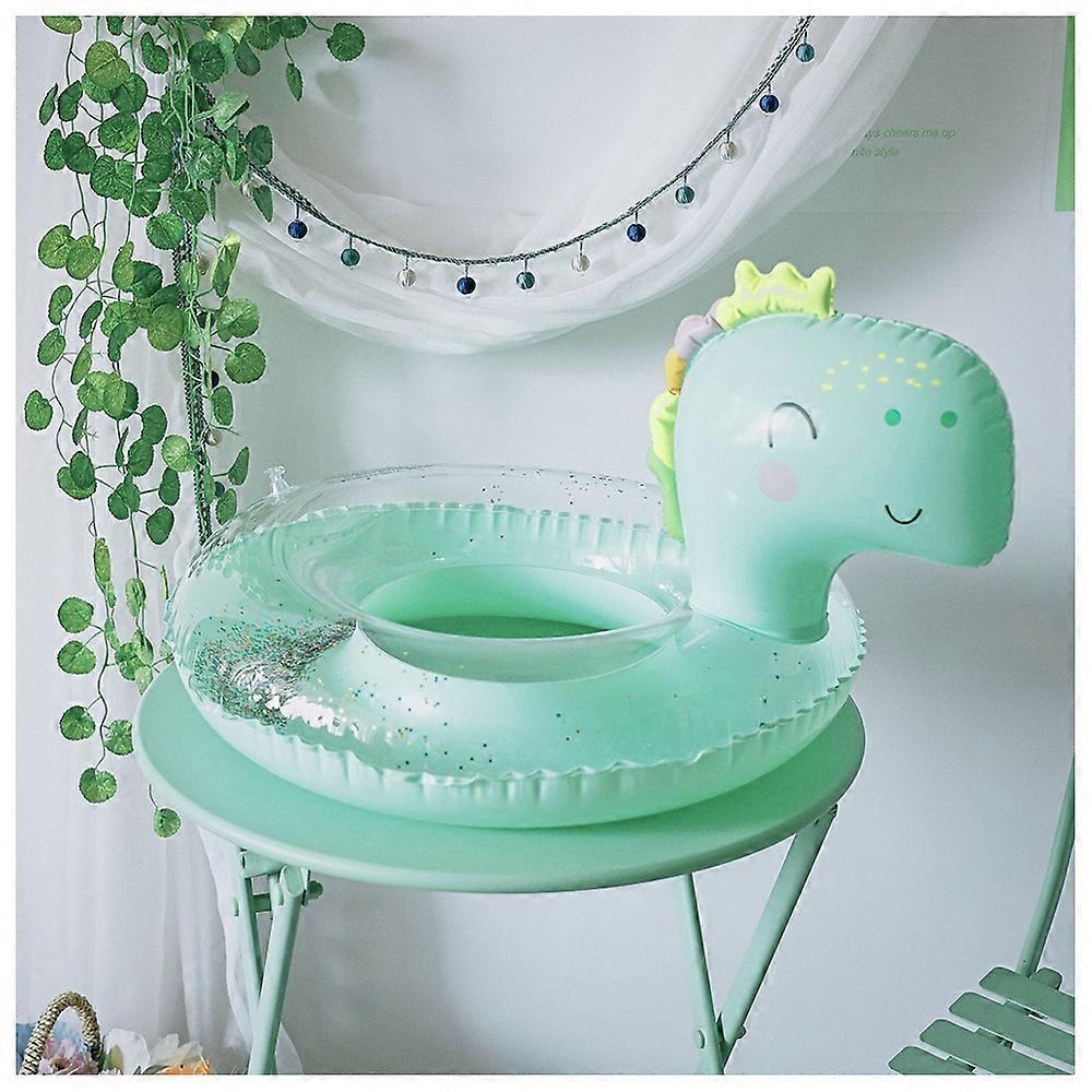Baby Inflatable Swim Ring Transparent Dinosaur Shape Sitting Pockets Float Ring